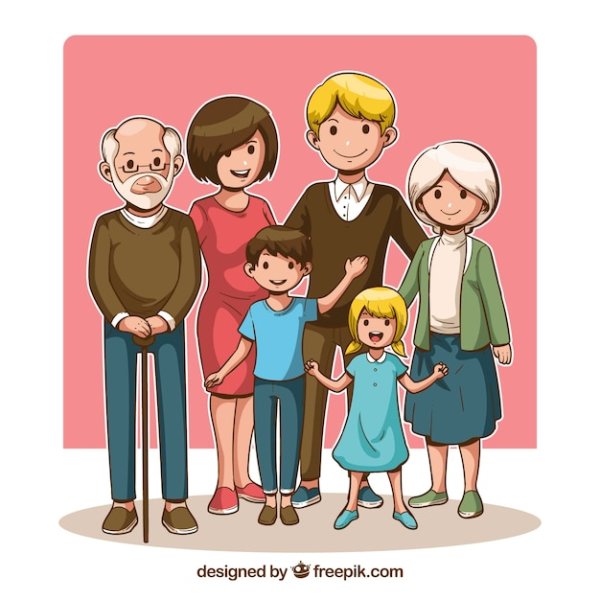 Большая семья мультяшная