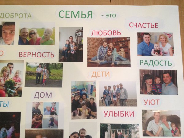 Плакат моя семья для детского сада