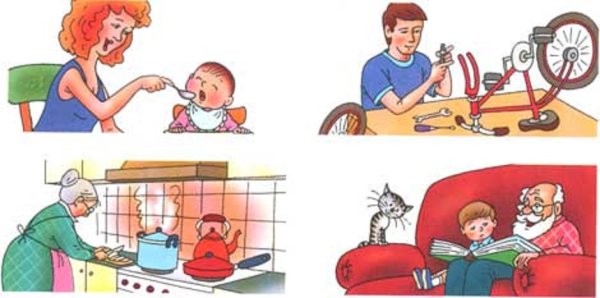 Занятия членов семьи