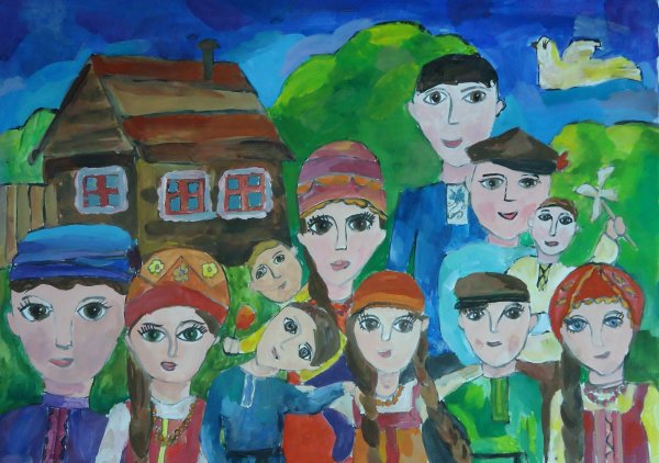 Рисование моя большая семья