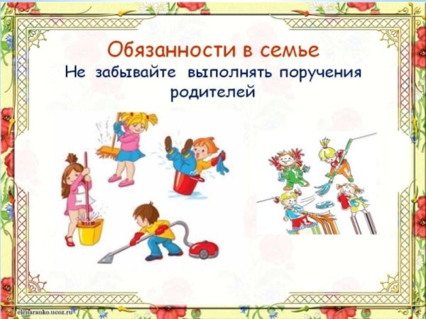 Мои обязанности в семье