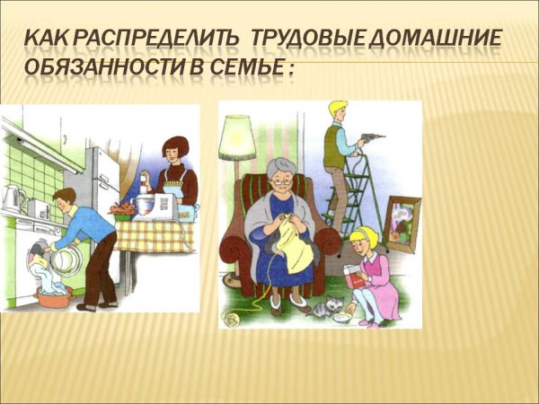 Распределение домашних обязанностей в семье
