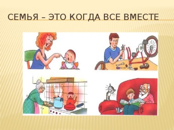 Семейные обязанности картинки для детей