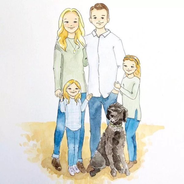 Семья рисунок для детей