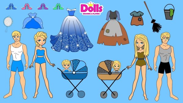 Бумажные куклы беременные с одеждой