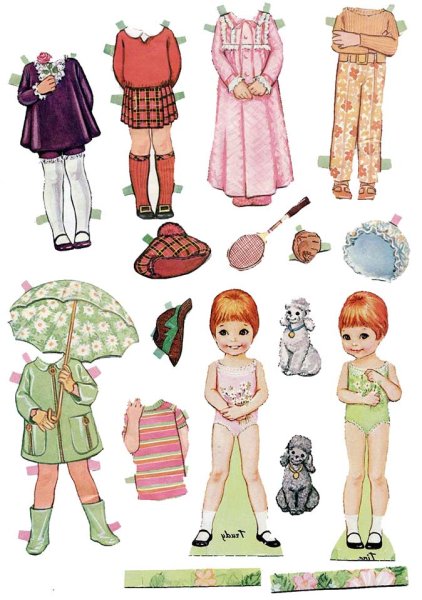 Бумажные куклы с одеждой