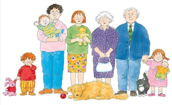 Иллюстрации о семье для дошкольников