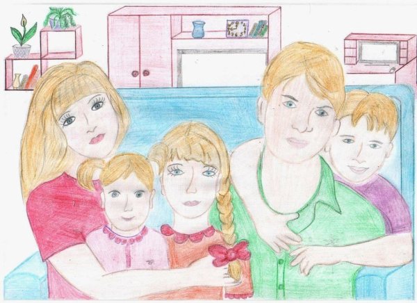 Рисунок своей семьи