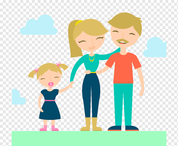 Иллюстрация семьи из 4 человек