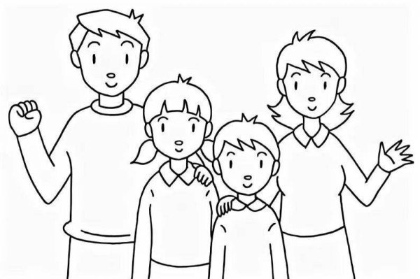 Рисунок семьи из 4 человек