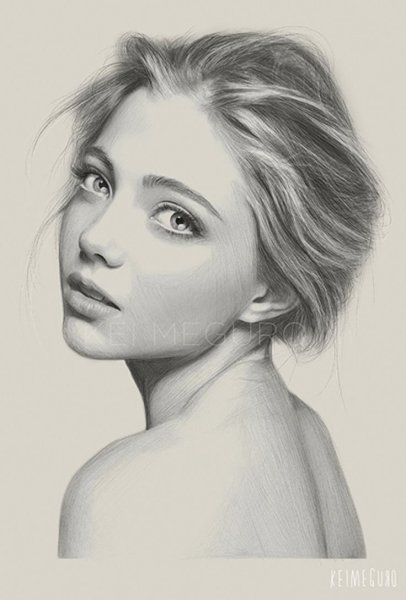 Лицо человека карандашом