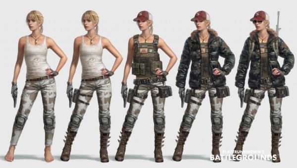 PUBG костюмы в игре женские
