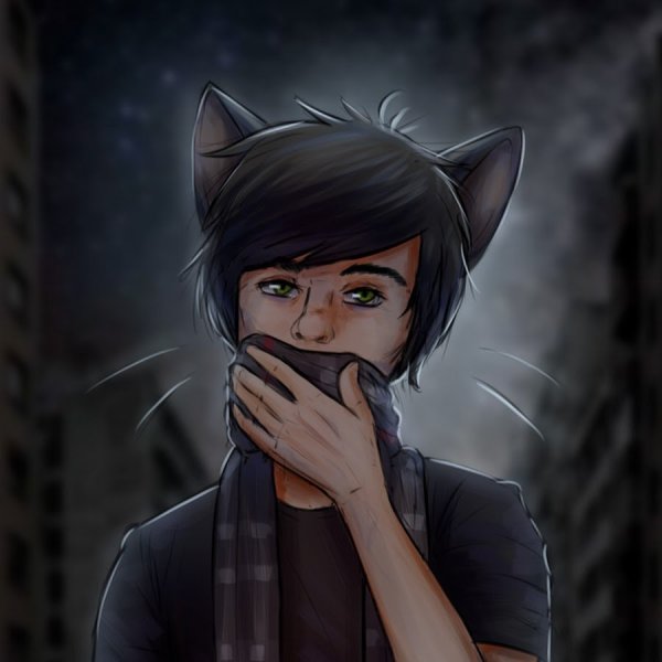 Кот человек арт