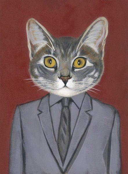 Портрет кота в костюме
