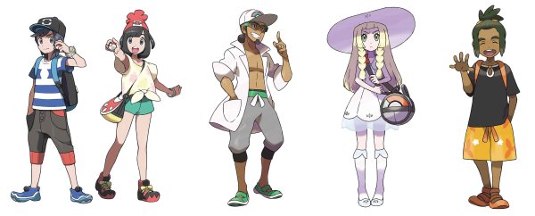 Покемон Sun and Moon персонажи