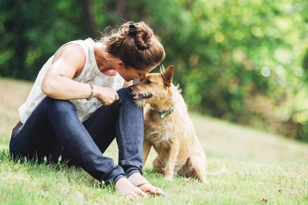 Woman Dog