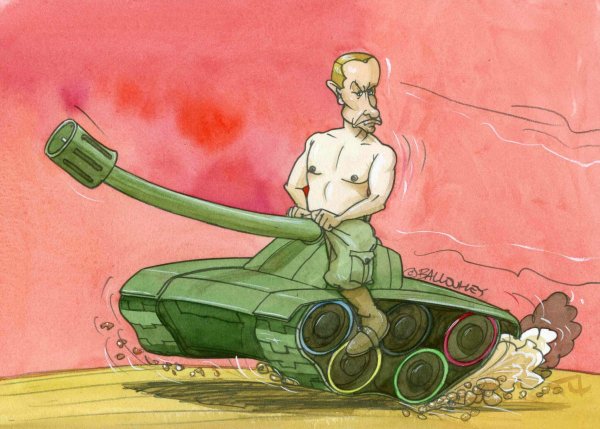 Карикатура танка