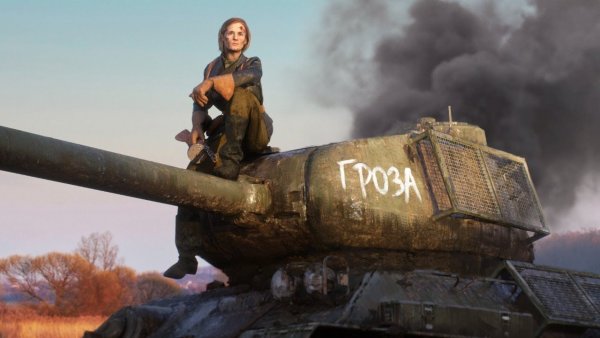 Танкист около танка