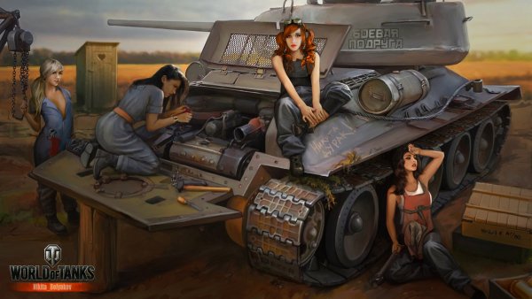 Девушки танкистки танки World of Tanks
