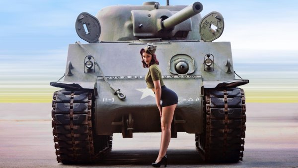 Девушки и танки Шерман м 4