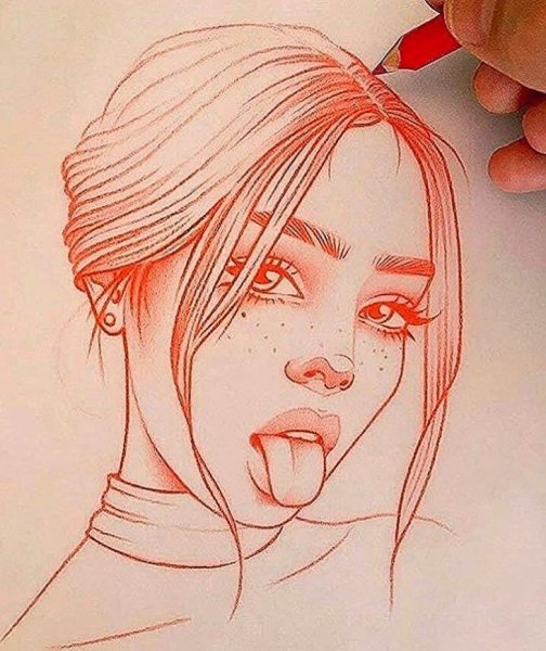Девушка рисунок