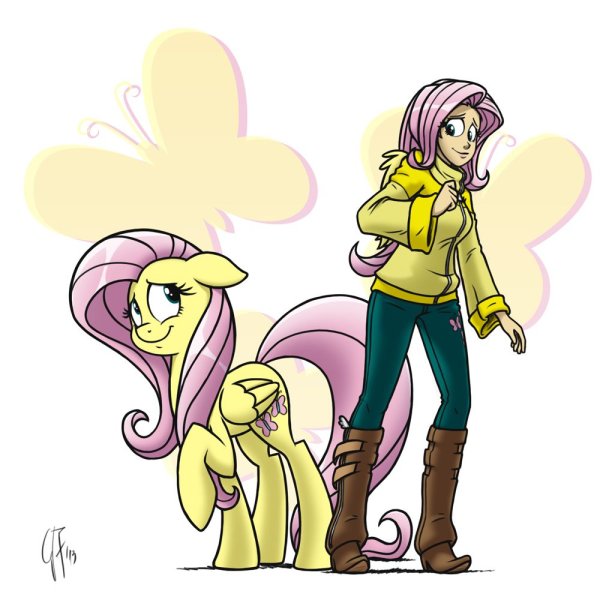Флаттершай Pony-Human