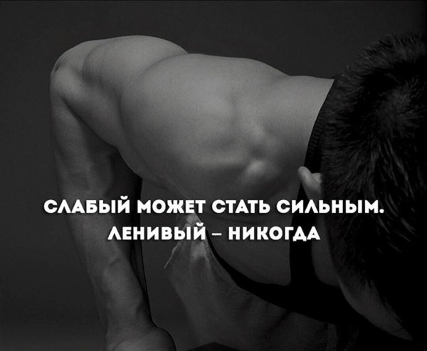 Слабый может стать сильным ленивый никогда