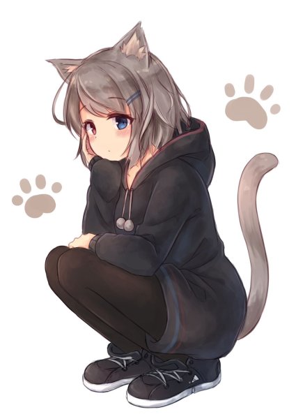 Аниме девочки кошки