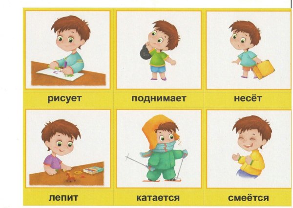 Глаголы для дошкольников в картинках
