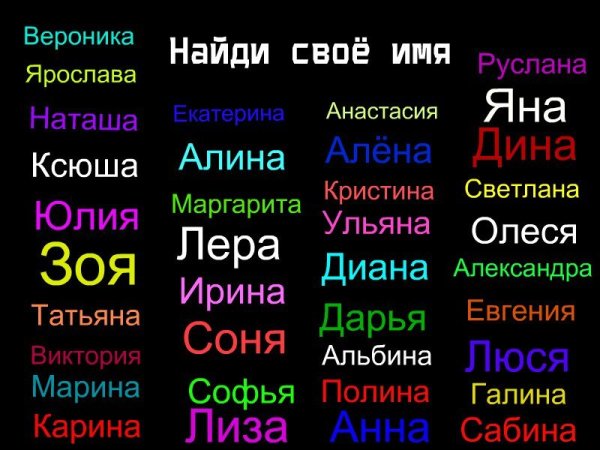 Цветные имена