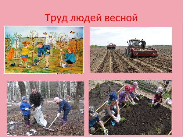 Занятия людей весной