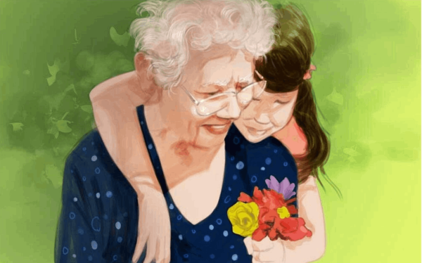 Бабушка и внучка арт