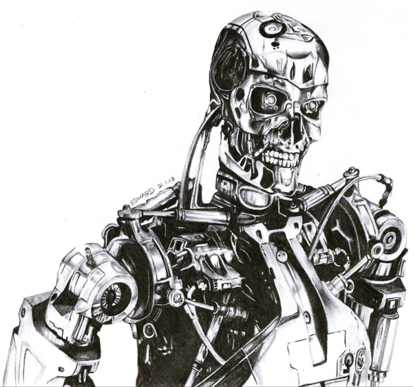 Чертёж Терминатор t-800