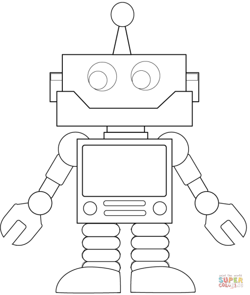Поэтапное рисование робота для детей