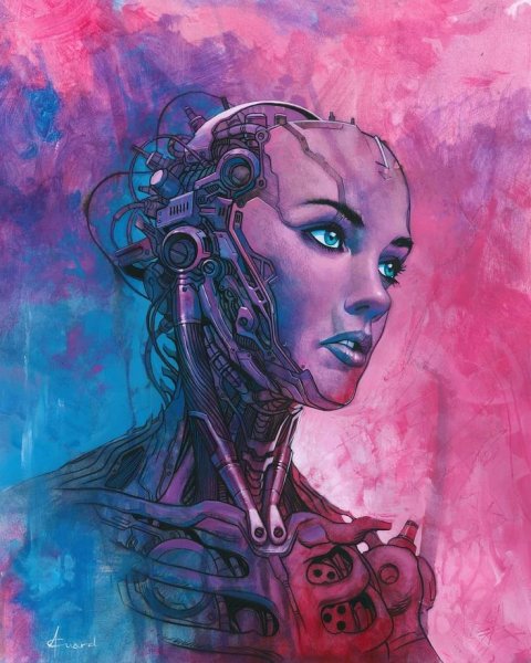Cyberpunk 2077 арт роботы