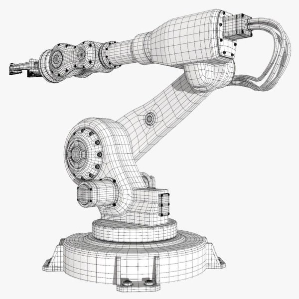 Промышленный робот манипулятор kuka чертёж