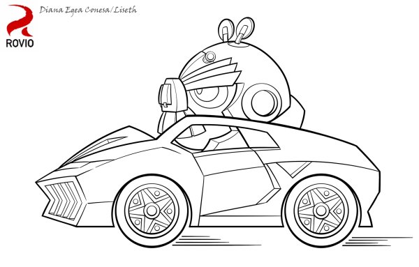 Angry Birds Transformers раскраска