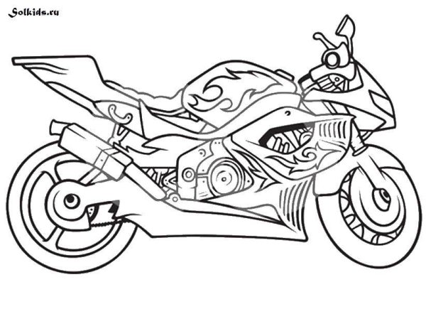 Раскраски для мальчиков роботы мотоциклы