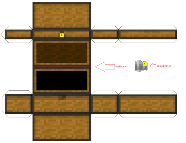 Minecraft сундук развертка