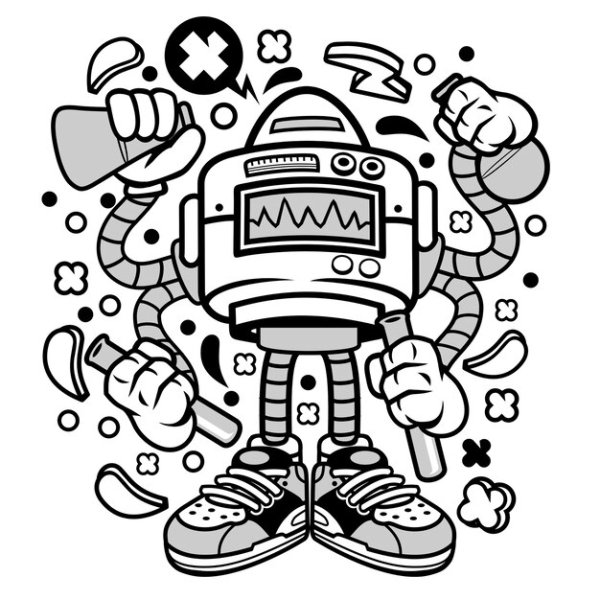 Наклейки роботы