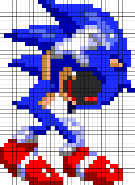 Соник пиксель арт 32x32