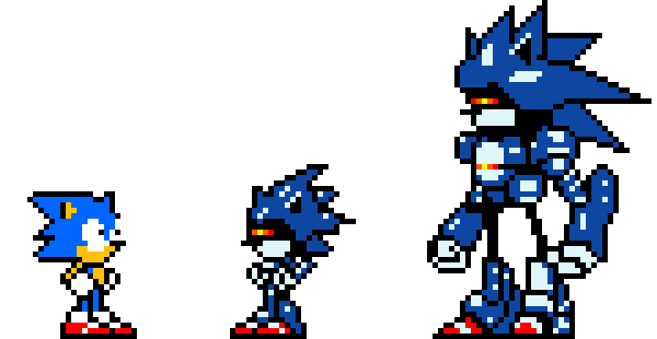 Metal Sonic Pixel Sprites