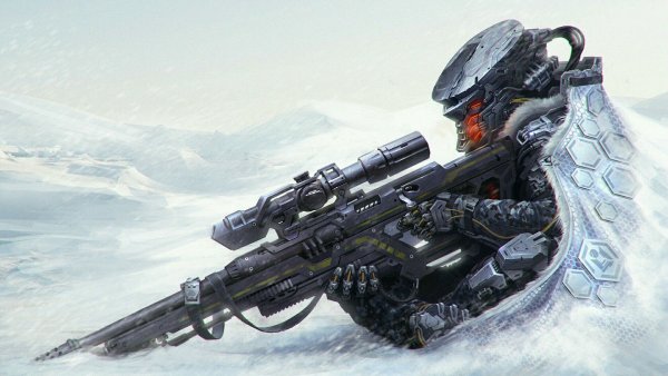 Снайпер Cyberpunk робот