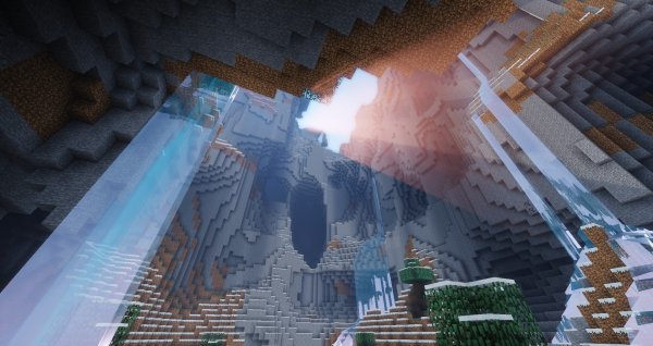 RTX Minecraft в пещере