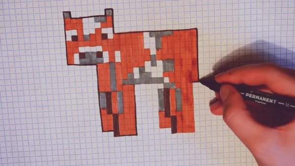 Рисунки по клеточкам майнкрафт