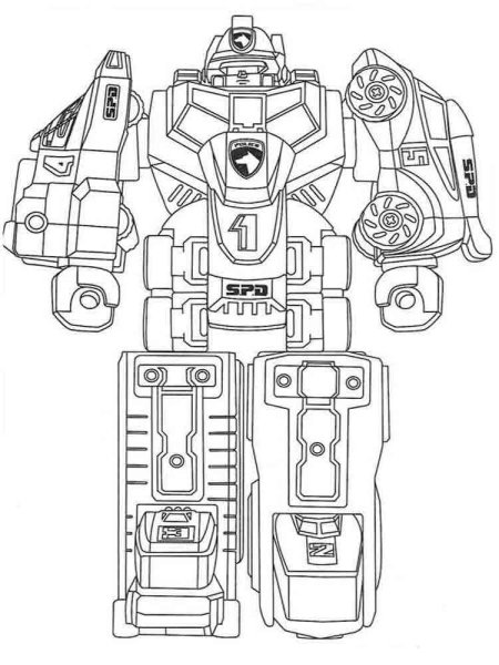 Могучие рейнджеры раскраска Мегазорд