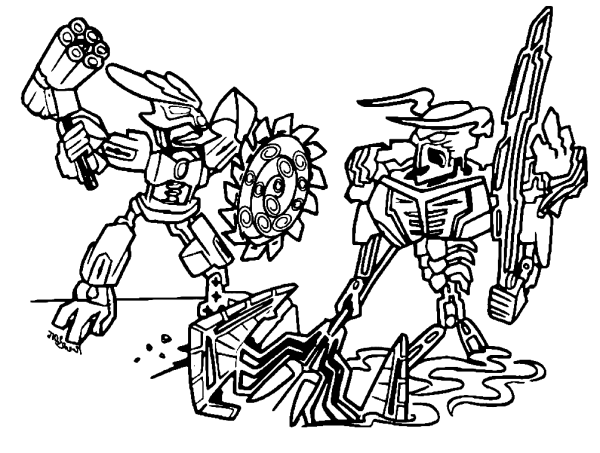 Раскраска LEGO Bionicle