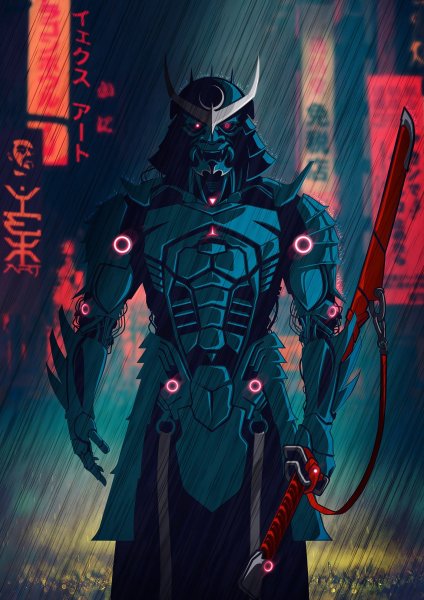 Cyberpunk 2077 Самурай арт