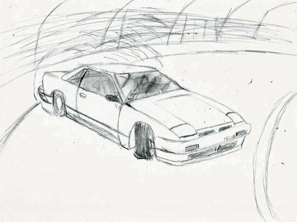 Nissan 180 SX скетч