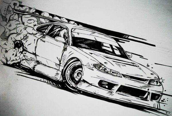 Nissan Silvia s15 рисунок